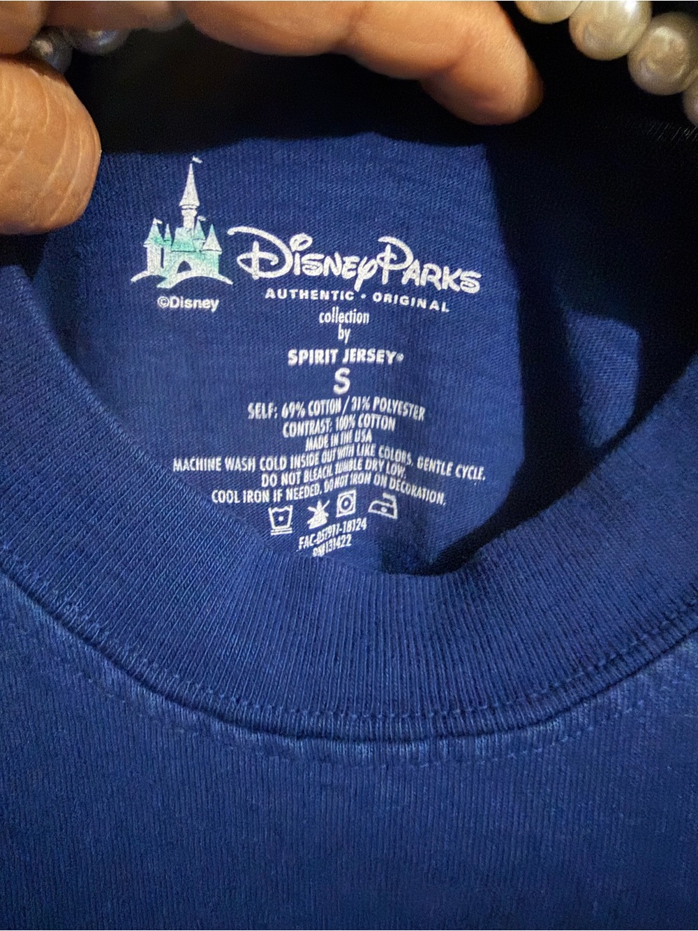 Disney Parks Navy Blue Tee with White Logo - Picture 15 of 16
